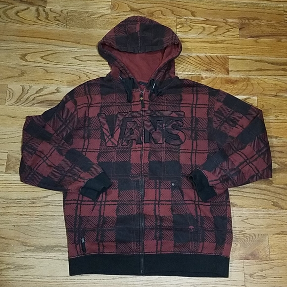 Vans Other - Vans checkered graphic logo sweatshirt jacket XL